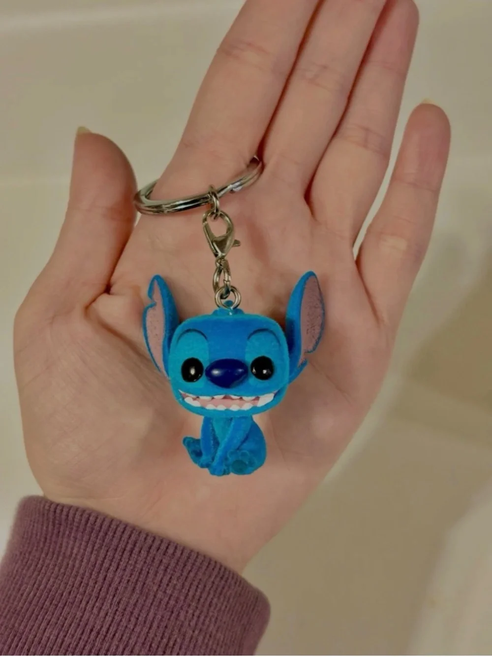 Funko Disney Lilo & Stitch Pocket POP! Stitch Keychain Flocked Soft Blue 2021